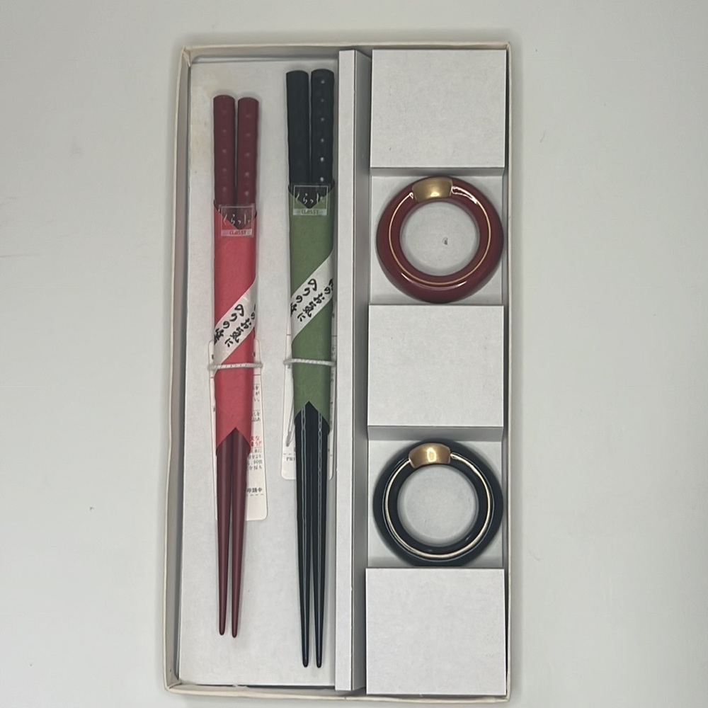 Authentic Vintage Japanese High Grade Chopsticks with Rests Classy Brand New